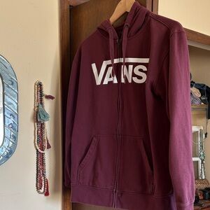 Vans Burgundy Full-Zip Hoodie